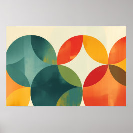 Bakgrund för färgstarka, genomskinliga cirklar poster