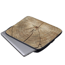 Bakgrund för Faux Träd Ringar Laptop Sleeve