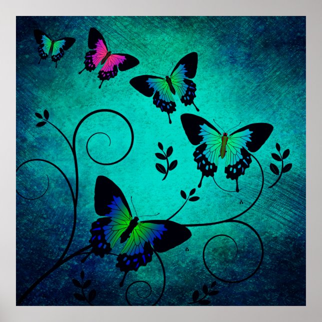 Bakgrund för fjärilar i struktur poster (Framsidan)