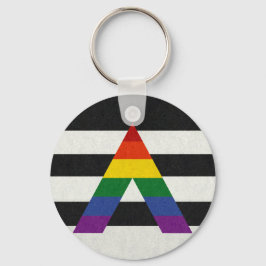 Bakgrund för Flagga av HBT Ally-Pride, Färgad Nyckelring