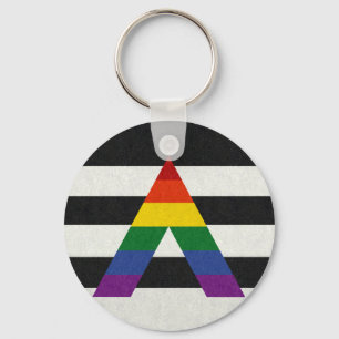 Bakgrund för Flagga av HBT Ally-Pride, Färgad Nyckelring