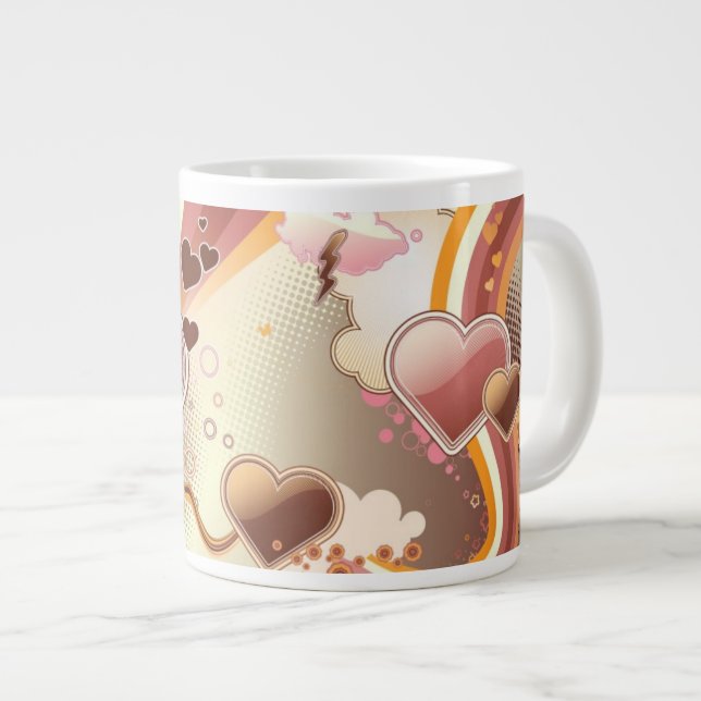 Bakgrund för formaterad design jumbo mugg (Framsida höger)