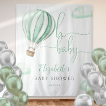 Bakgrund för fotobås på baby shower med luftballon