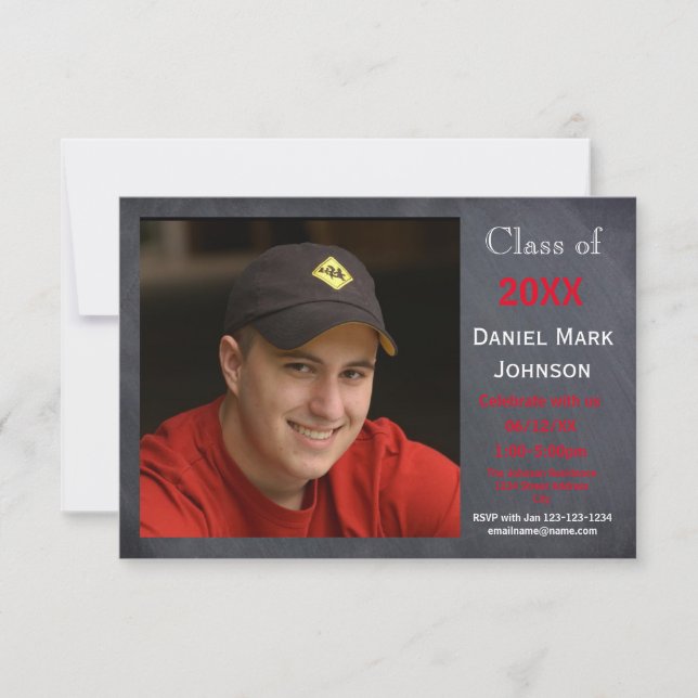 Bakgrund för fotokrita - 3x5 Grad-meddelande Inbjudningar (Framsida)