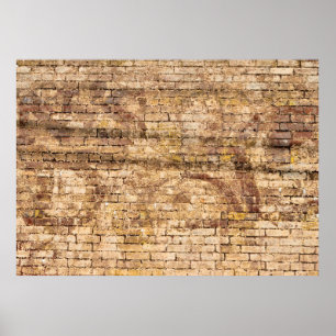 Bakgrund för Grunge Brick Wall Poster