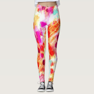 Bakgrund för Grunge färg punkt struktur Leggings
