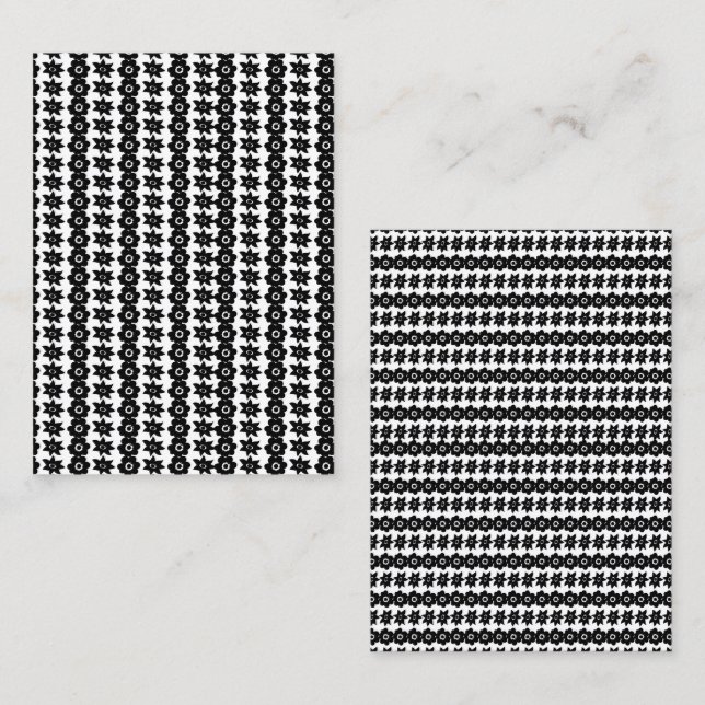 Bakgrund för häftande svartvita Abstrakter Visitkort (Fram/baksida)