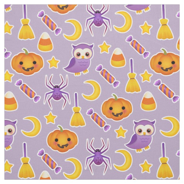 Bakgrund för Halloween festlig mönsterlilor Tyg (Provkarta)