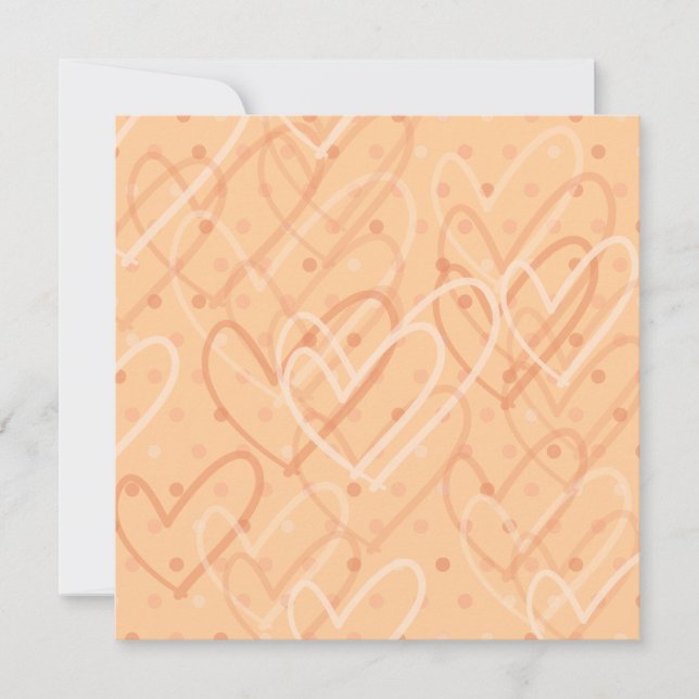 Bakgrund för Hearter och punkter, inbjudan (Framsida)