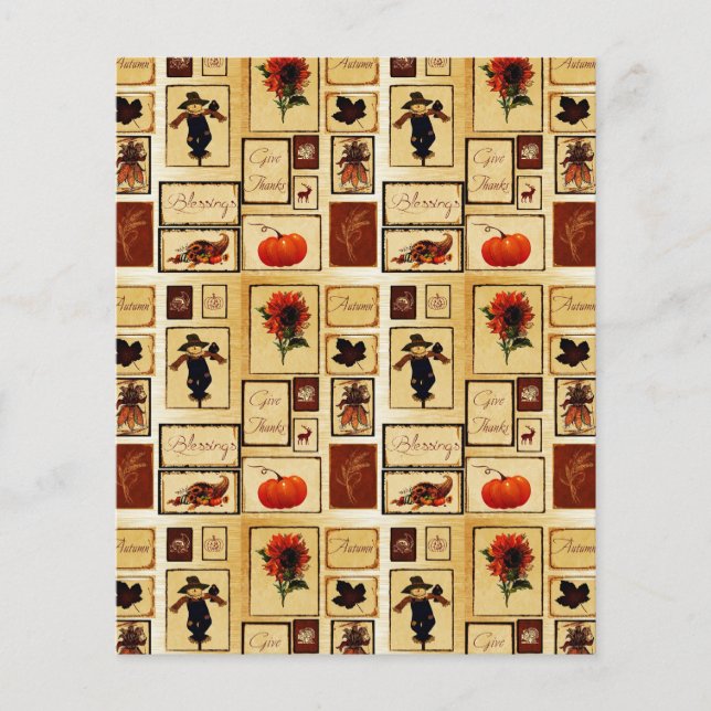 Bakgrund för källbok för höstsortering papper (Framsida)