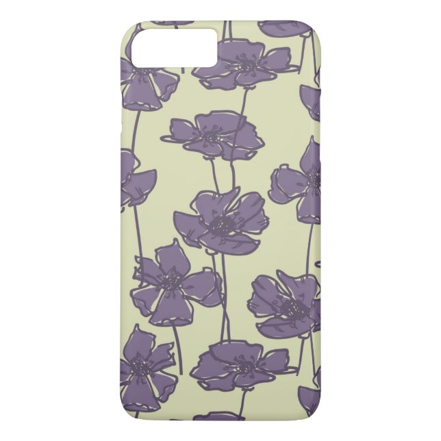 Bakgrund för konstvintageblommönster Case-Mate iPhone skal (Baksida)