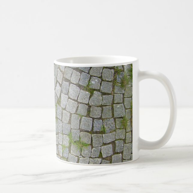Bakgrund för kullerstenvägstruktur kaffemugg (Höger)