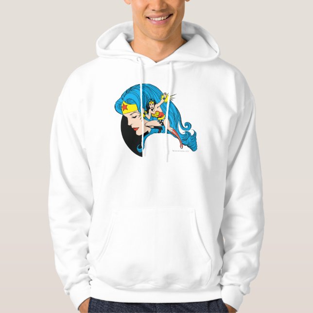 Bakgrund för  kvinnoprofil sweatshirt (Framsida)