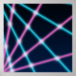 Bakgrund för Laser School Porträtt i coola 80s - b Poster