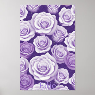 Bakgrund för Lavender Ro Lila Ro Poster