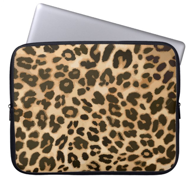 Bakgrund för leopard laptop sleeve (Framsidan)