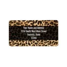 Bakgrund för Leopard-utskrift Adressetikett