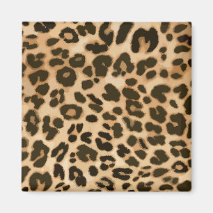 Bakgrund för Leopard-utskrift Magnet