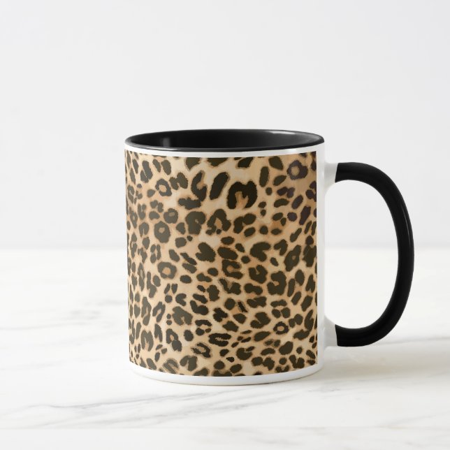 Bakgrund för Leopard-utskrift Mugg (Höger)