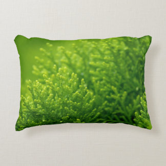 Bakgrund för löv av grönt prydnadskudde