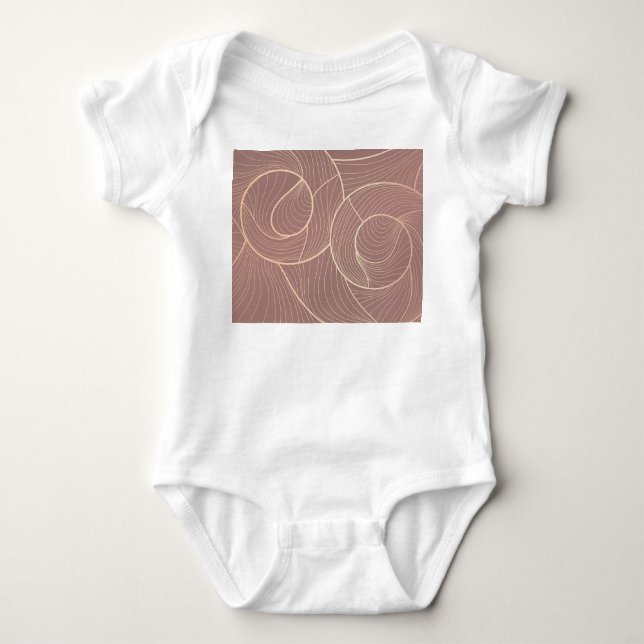 Bakgrund för Luxury Guld Linjer Mönster T Shirt (Framsida)