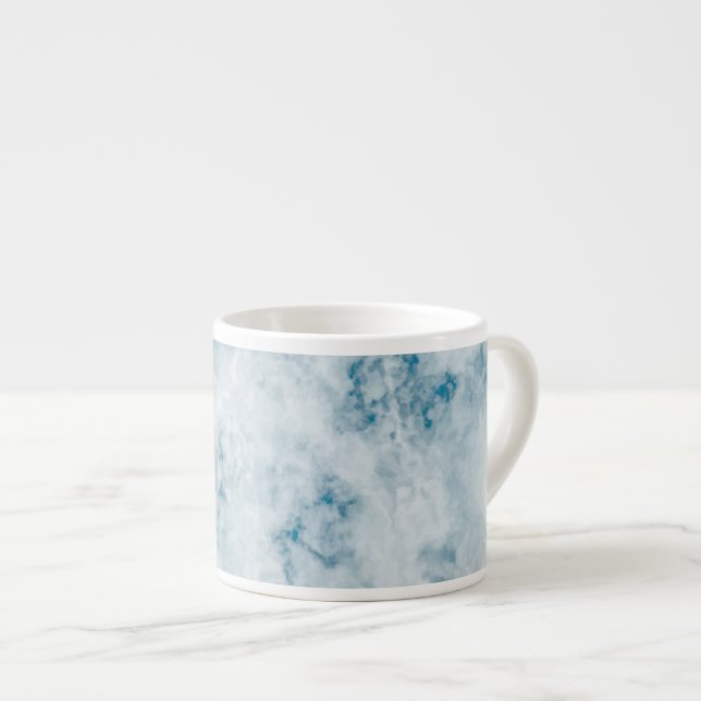 Bakgrund för marmorblåttstruktur espressomugg (Framsida höger)