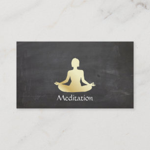 Bakgrund för Meditation (guld) i kretskort Visitkort