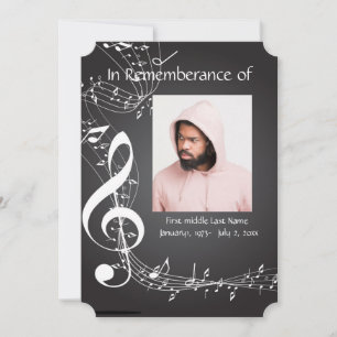 Bakgrund för Memorial Service Inbjudan Musik noter