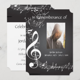 Bakgrund för Memorial Service Inbjudan Musik noter