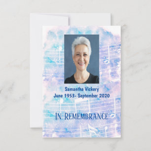 Bakgrund för Memorial Service Inbjudan Musik noter