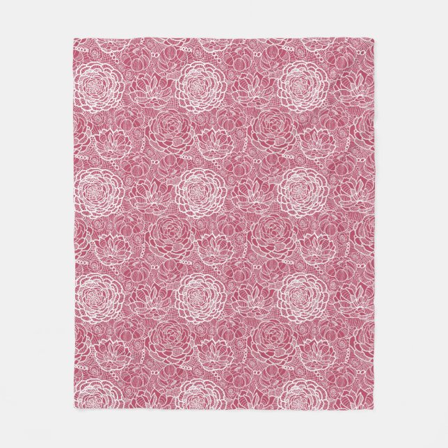 Bakgrund för mönster för blåttsnöreblommor fleecefilt (Framsidan)