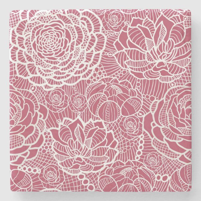 Bakgrund för mönster för blåttsnöreblommor underlägg sten (Framsidan)