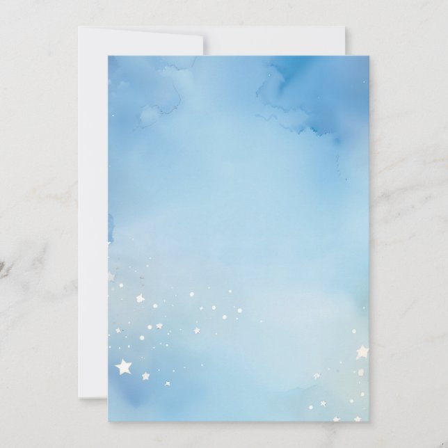 Bakgrund för nattstjärnor för vattenfärg inbjudningar (Framsida)