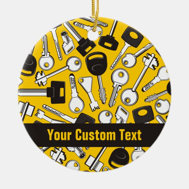 Bakgrund för Nycklar Julgransprydnad Keramik (Framsidan)