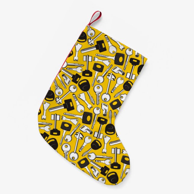 Bakgrund för Nycklar Liten Julstrumpa (Framsidan (Hängande))