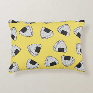 Bakgrund för Onigiri (japanese ris boll). Sömlö Prydnadskudde