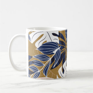 Bakgrund för Orange av färgstarka Tropical Lövs Kaffemugg