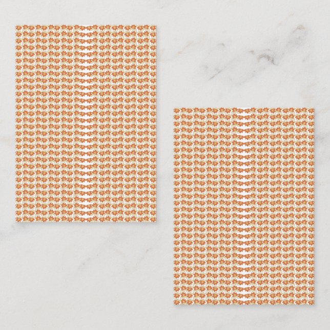 Bakgrund för Orange och vita fyrkanter Visitkort (Fram/baksida)