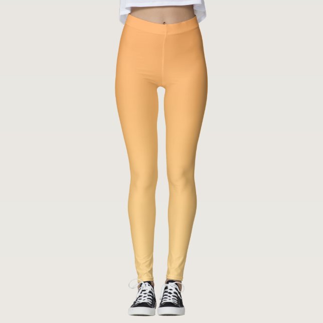 Bakgrund för övertoning av orange och Gult Leggings (Framsida)