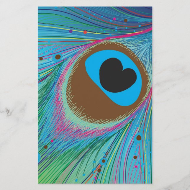 Bakgrund för Peacock linjer Brevpapper (Framsida)