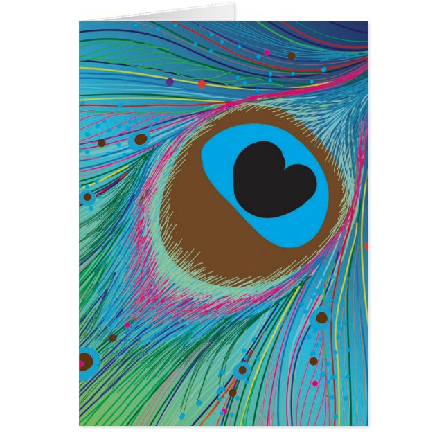 Bakgrund för Peacock linjer Hälsningskort (Framsidan)