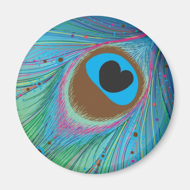 Bakgrund för Peacock linjer Magnet (Framsidan)