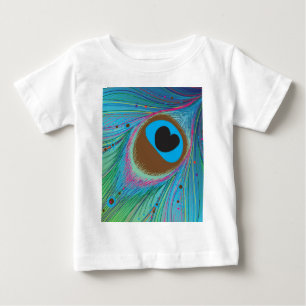 Bakgrund för Peacock linjer Tee Shirt