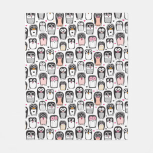 bakgrund för pingvinfågelillustration fleecefilt