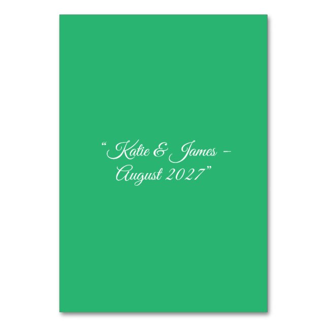 Bakgrund för plan Mint-Grönt - Bröllop Design Bordsnummer (Framsidan)