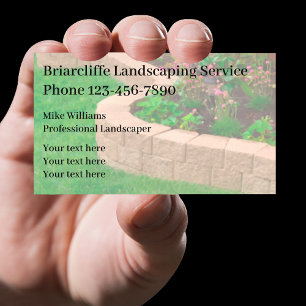 Bakgrund för professionell Landscaper Visitkort