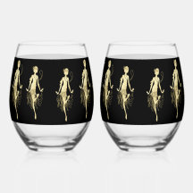 Bakgrund för Retro Flappers Black