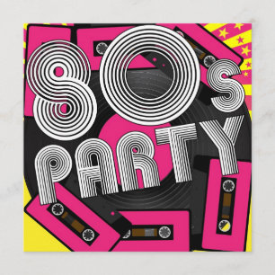 Bakgrund för Retro Party Inbjudningar