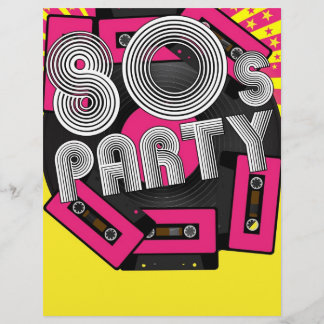 Bakgrund för Retro Party Reklamblad