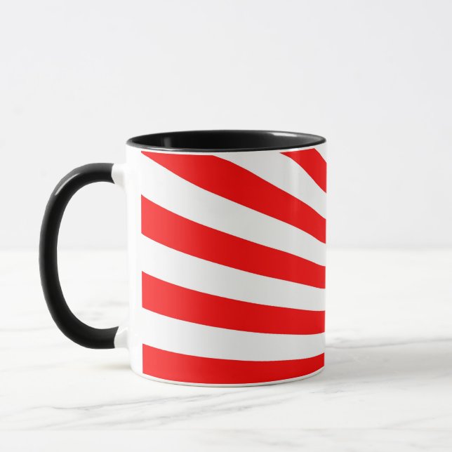 Bakgrund för Retro Red Sol Rays Mugg (Vänster)